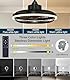 LED Deckenventilator mit Beleuchtung für außen IP65 Wasserdicht Outdoor Ventilator Deckenlampe mit Fernbedienung Leise Dimmbar Fan Deckenleuchte Moderne Lampe mit Ventilator für Wohnzimmer Balkon ﻿