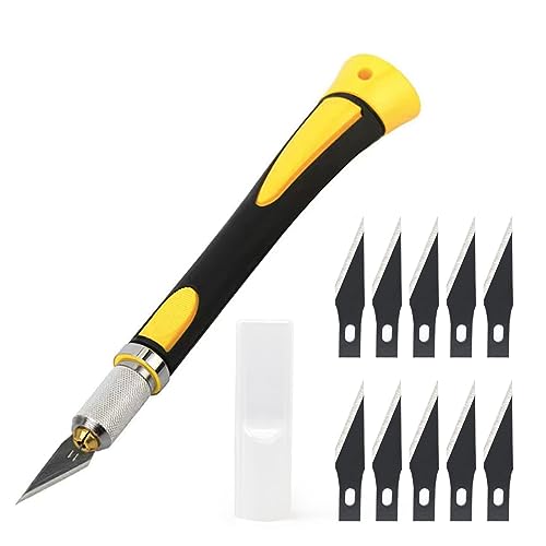 カッティングナイフカービングナイフの木彫りは、紙切断ナイフを使用します 10個の交換用ナイフ