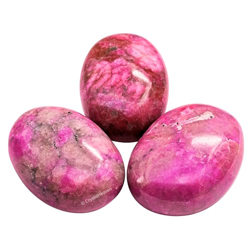 Image of Certified Cobalt Calcite Crystal Palm Pebbles Stones for Anxiety Stress Relief Massage - AAA Grade Original Healing Gemstone Agate Palm Stone for Yoga Meditation Spiritual Reiki Feng Shui