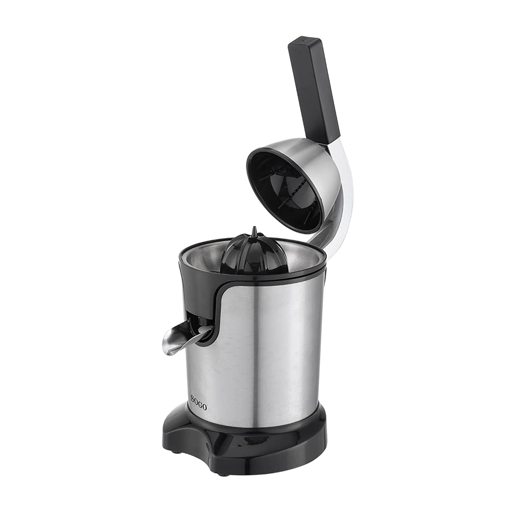 SOGO Exprimidor de Zumo Cítrico con Palanca 600W - Exprimidor Silencioso y Fácil de Limpiar (SS-5195)