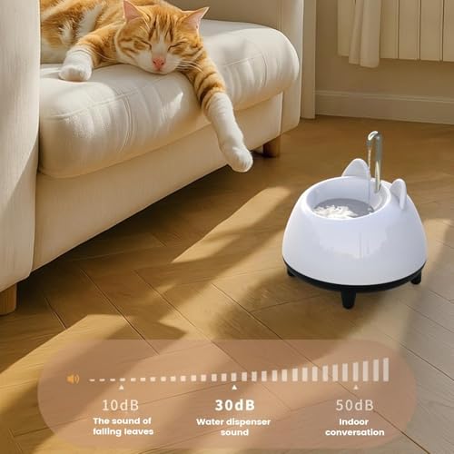 Fuente de agua para mascotas de flujo automático con bomba de filtro ABS y tanque de 2 L 5