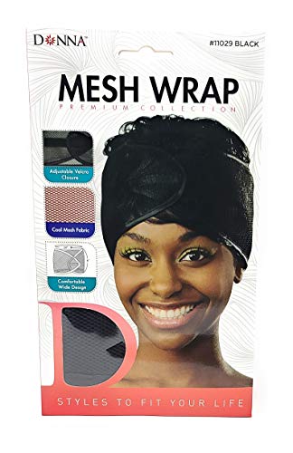 Donna's Premium Cool Mesh Fabric Comfortable Wide Adjustable Mesh Wrap (Black)