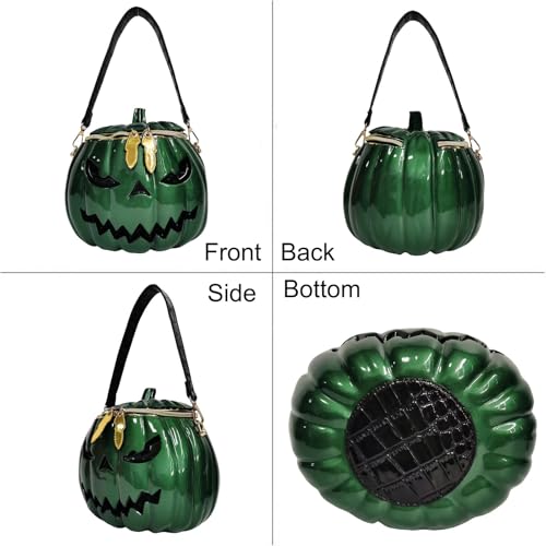 Image of Men and Women PVC Pumpkin Shaped Crossbody Shoulder Bag Handbag Halloween Pumpkin Purse