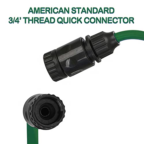 Funjee Lightweight Eva Coil 10 Ft Garden Hose With Nipple Qd Fittings, Female And Male Thread Qd Fittings, Garden Tool Set (10Ft, Green) #TOP5