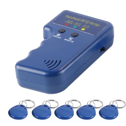 Gorise Lector/Escritor de Tarjetas RFID portátil, Programa duplicador de Tarjetas de proximidad para identificación RFID con 5 Etiquetas, frecuencia 125K