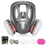 Anpty Full Face Respirator Mask with Filters, 17 in1 6800 Reusable Respirator Paint Shield Cover Mask, Ideal for Painting Spray, Epoxy Resin, Car Spraying, Dust, Polishing, Welding, Sanding