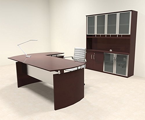 4pc Modern Contemporary L Shape Executive Office Desk Set RO-NAP-L12