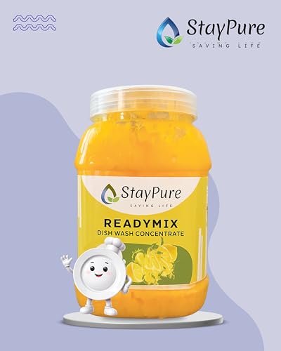Image of StayPure Readymix Home Cleaning Combo - Laundry Liquid Detergent Concentrate + Dish Wash Concentrate | Makes 5L Each | Powerful Grease & Stain Removal