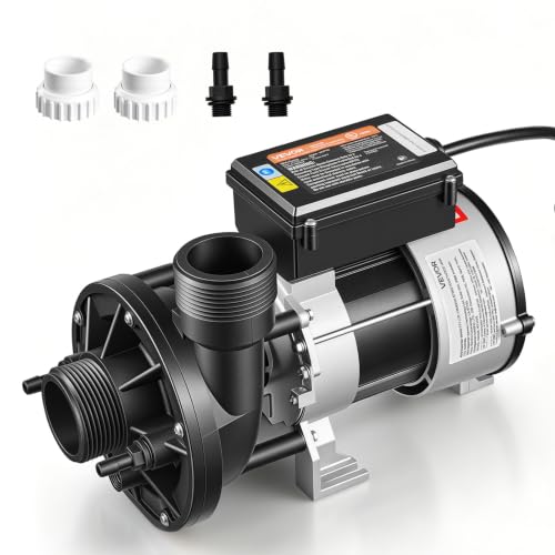Image of VEVOR SPA Pump 1.5HP Hot Tub Bath Pump 115V 119GPM Flow Rate with 1.5 inch Port, 90 Rotational Interface, 54 ft Max Lifting Height, Copper Motor, SPA Bath Water Circulation, Compatible with OEM Models