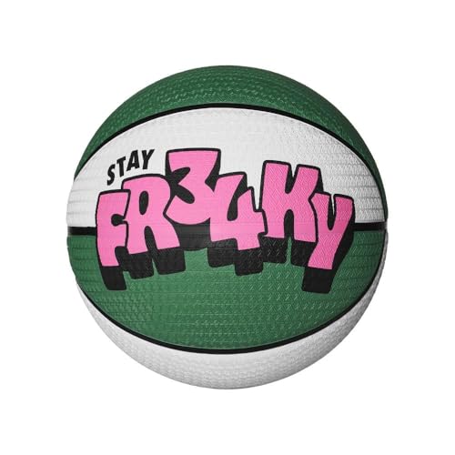 Nike Playground 8P 2.0 Giannis Antetokounmpo Basketball – Größe 7 – Malachite/Blue Tint/Black/Playful Pink – Signature Ball mit GA-Design & Freak-Logo, N100413933107