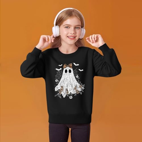 Girls' Cute Graphic Sweatshirt Long Sleeve Pullover Top Soft Casual Fall Halloween Crewneck Graphic Top4