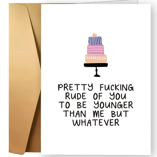Funny Birthday Card For Women or Men, Birthday Gifts for Men, Dirty Adult Friend Bday Card with Envelope, Birthday Cards for Him, Her, Boyfriend, Friend, Brother, Sister