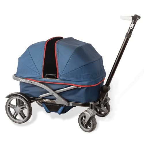 Gladly Family Anthem2 2-Seat All-Terrain Wagon Stroller with Easy Push and Pull, Removable XL Canopies, and Sturdy, Safe Folding for Storage and Transport