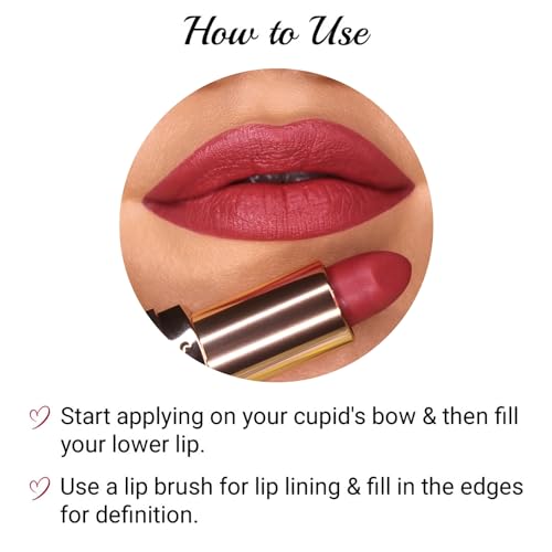 Image of Iba Pure Lips Long Stay Matte Lipstick Limited Edition for Women L02 Turkish Rose, 4g | Creamy Matte Finish & Smooth Texture | Long-Lasting | Hydrated Lips | Enriched with Vitamin E & Shea Butter | Intense Colour & Highly Pigmented | Lip Makeup