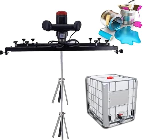 Power Mixer Pneumatic Agitator Clamp-On Drum Agitator Industrial-Grade Pneumatic Shaker Paint Stirring Tool，Paint Mixer, 3280W Electric Tank Stirring Machine with Folding Blades, for 1 Ton I