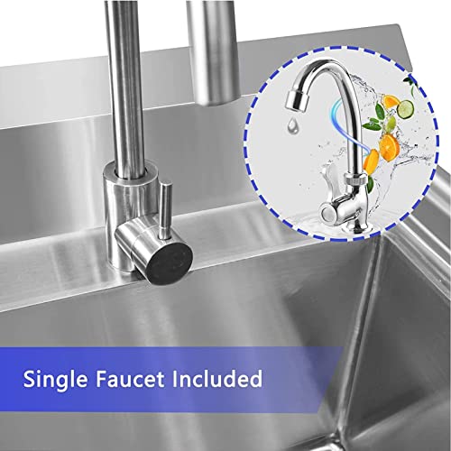 Fregadero 304 de acero inoxidable resistente a la corrosión con soporte para cocinas de bar 5