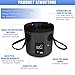 GAOLAOSY Collapsible Bucket with Handle, 5 Gallon 20L Multifunctional Foldable Water Container, Portable Waterproof Wash Basin for Fishing Camping Hiking Garden Car Washing (Black)
