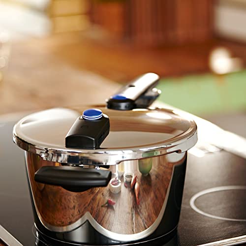 Fissler Vitaquick/indukcijski lonec na pritisk (6 L, Ø 22 cm) lonec na pritisk iz nerjavečega jekla, 2 stopnji kuhanja, zlaganje, srebrn