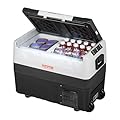 VEVOR Car Refrigerator, 12 Volt Car Refrigerator Fridge, 48 QT/45 L Dual Zone Portable Freezer, -4?-50? Adjustable Range, 12/24V DC and 100-240V AC Compressor Cooler for Outdoor, Camping, Travel, RV