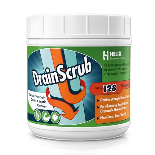 DrainScrub Powder Enzyme Drain Cleaner and Septic Treatment | Unclogs...