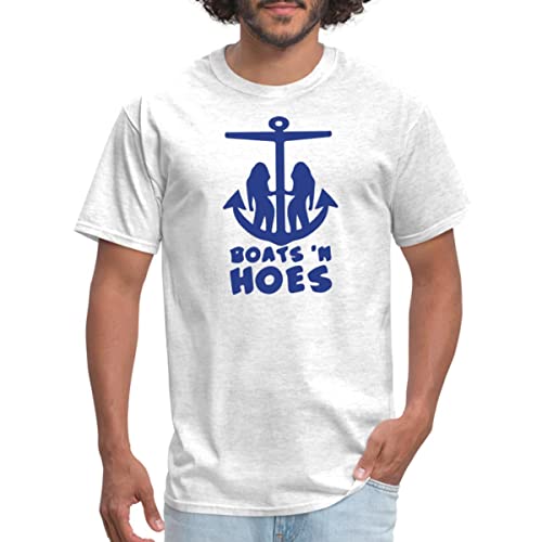 Spreadshirt Boats 'N Hoes Men's T-Shirt, XL, Light Heather Gray