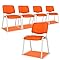 Amazon.com: VINGLI Orange Waiting Room Chairs, 5-Pack PU Church Chairs ...
