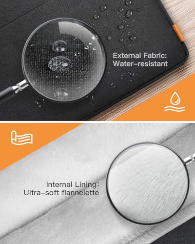 Inateck 13 inch Laptop Case Sleeve Bag Compatible with 13 inch MacBook Air/Pro M4 M3 M2 M1 2016-2025, 13.3 inch and 13.6 inch Surface Pro 11/10/9/X/8/7/6/5/4/3, with Accessory Bag, Black - Image 5