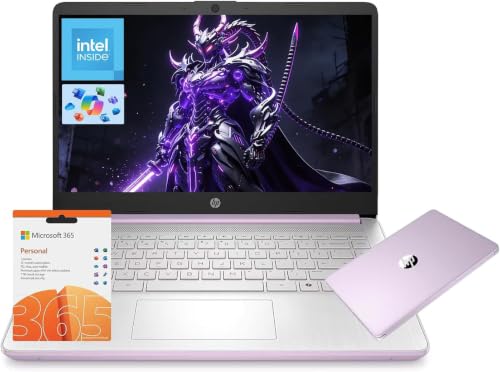 Image of HP 14 inch Laptop, Intel Processor N150 (Beat i3) 4GB RAM 128GB UFS 1-Year Office 365 Copilot AI Win11 WiFi6 Computer for Creator Business Gaming Student College