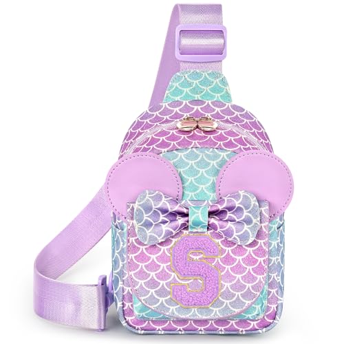 Image of Mibasies Sling Bag for Girls Gift, Toddler Girl Toys, Blue Purple S | Cute Design, Adjustable Strap, Premium Durable Materials, Ideal Gift for Girls 4-6 for Birthdays, Christmas & Holidays