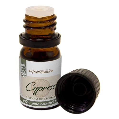 Aceite esencial puro Ciprés 5 ml en botella de vidrio miniatura 2