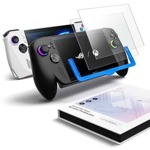 Image of JSAUX Screen Protector for ROG Xbox Ally /ROG Xbox Ally X (2025) / ROG Ally 2-Pack, Ultra HD 9H Hardness Tempered Glass Protector, 7 inch Anti-Scratch Screen Protector for ROG Ally X | Guide Frame Included, Ultra HD Tempered Glass, 9H Hardness, Anti-Scratch, Easy Installation