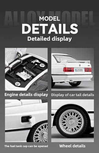 Image of VARIYA ENTERPRISE Exclusive Alloy Metal Pull Back Die-Cast Car Diecast Metal Pullback Toy Car with Openable 6 Doors,Light Music Boys Gifts Toys (1:24 B-M-W M3 E30 - Black)