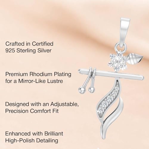 Image of Miss Highness 925 Silver Heart Pendant for Women and Girls | Minimal Daily Wear Design | Silver Jewellery With Authenticity Certificate | Gift for Girlfriend Wife | Without Chain Pendant