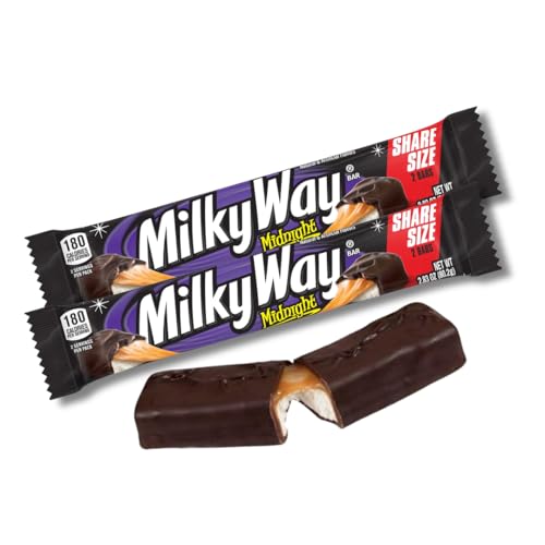 Share Size/King Size Candy Bars - Gift Packs of 2 By Lyza's Sweets & Treats (MilkyWay Midnight 2.83 oz.)