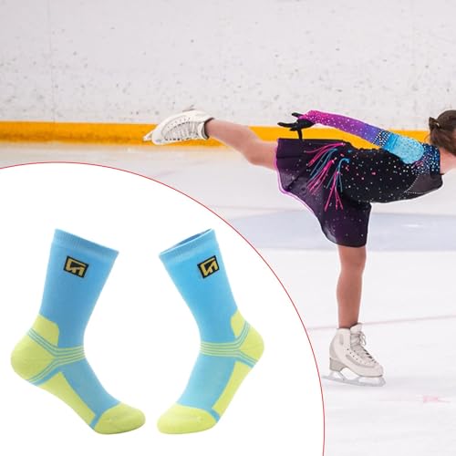 Ice Skating Socks, Knee High Tights for Ice Skates, Dance for Children Soft Elastic Figure Skating Socks Cotton4