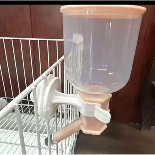 OTIA ペット給水器 無滴下式 ケージ取付型 自動給水器, 猫・うさぎ・小型犬用, ホワイト・ピンク・ブルー, 500ml容量,