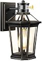 VIANIS Motion Sensor Outdoor Wall Lantern, Black Waterproof Dusk to Dawn LED Exterior Wall Sconce, Anti-Rust Aluminum Modern Outdoor Lights Fixtures Wall Mount for Porch, Entryway, Garage, Front Door
