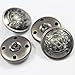 14 Piece Metal Blazer Button Set - for Blazer, Suits, Sport Coat, Uniform, Jacket (Silver)