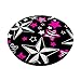 McBling Trashy Aesthetic Tattoo Star Zebra Black White Pink PopSockets Adhesive PopGrip