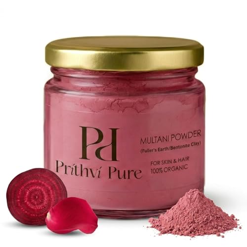 Image of Rose & Beetroot Radiance Ritual 300 Gms | Organic Double Filtered Herbal Face Pack for Bright Skin Glow Oil Control Tan Removal | Natural Skincare