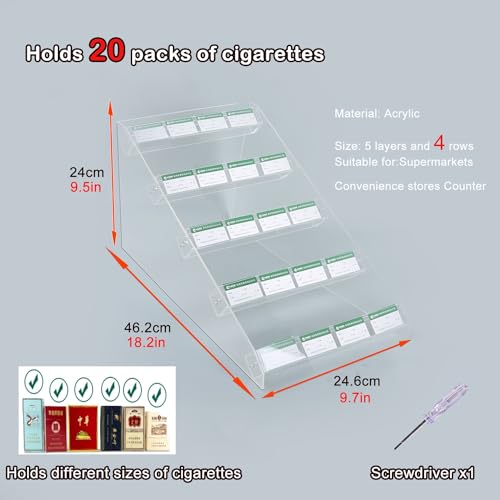 Étagère à cigarettes peu encombrante pour optimiser vos rayons
