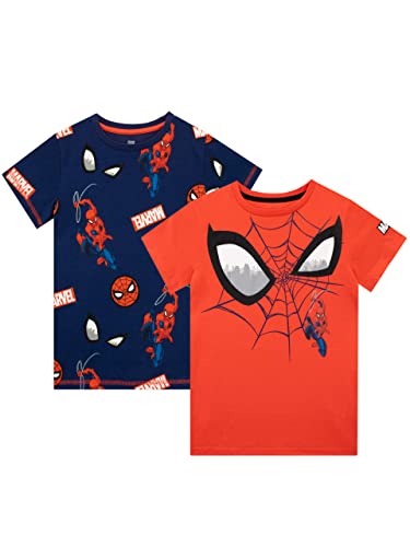 Marvel Boys Spider-Man T-Shirt 2 Pack Kids Short Sleeve Top