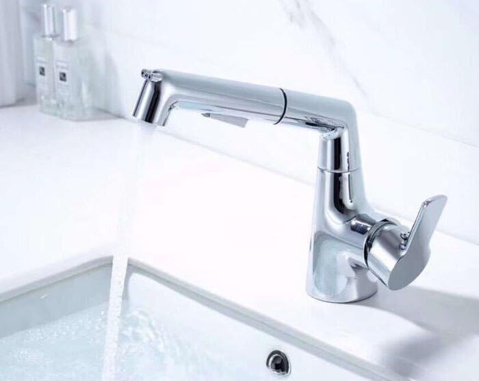 Robinet de lavabo en laiton pour resoudre les problemes de place avec bidet chrome