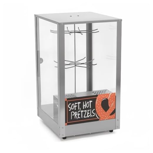 Nemco 6403 Dual Rack Revolving Pretzel Warmer Merchandiser, Stainless Steel, 120v, NSF