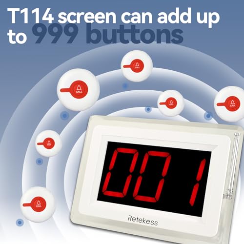 Image of Retekess T114 Caregiver Pager, Wireless Calling System