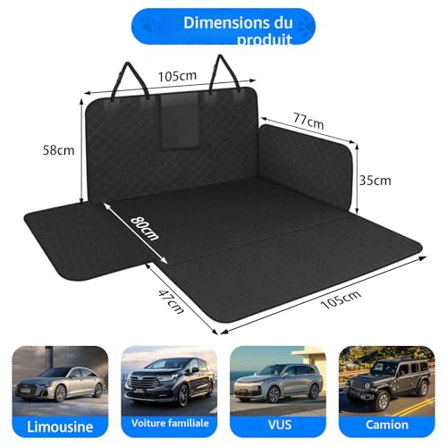 Housse de coffre imperméable pour chien DOBIGER protection auto - 2