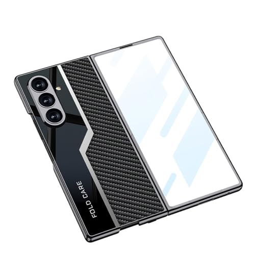 Étui pour Samsung Galaxy Z Fold 7 en cuir galvanisé rigide gris