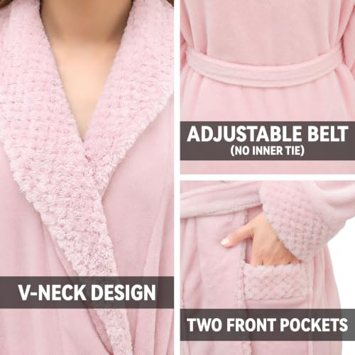 Image of Premium Long Robes for Women: Warm Super Plush Soft Fleece Bathrobes