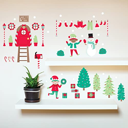 Vinilos Decorativos Navidad Casa de Elfos Papel
