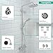 hansgrohe Croma Shower Faucet Set with Handheld Shower, Rain AirPower Spray, QuickClean Showerpipe Shower Set in Chrome, 27185001 Large
